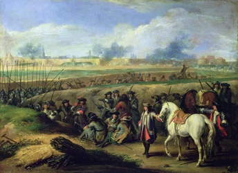 Lodewijk XIV (1638-1715) bij het beleg van Doornik, 21 juni 1667